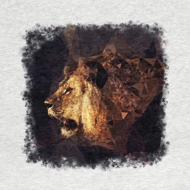 Low poly Golden Lion by DyrkWyst